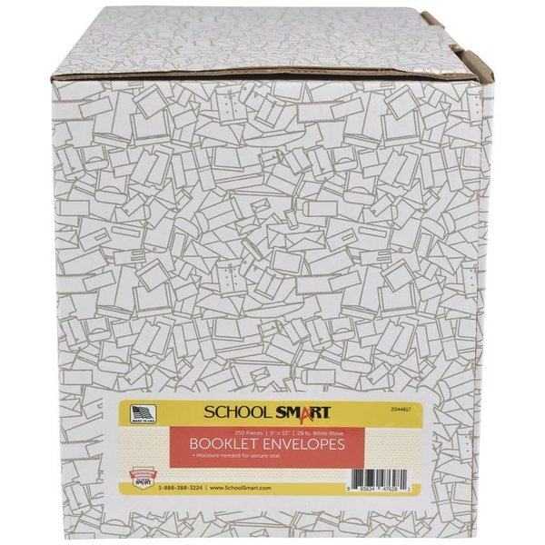 School Smart ENVELOPE CATALOG 9X12 IN SIDE OPEN WHITE  BX OF 250 PK 1369016